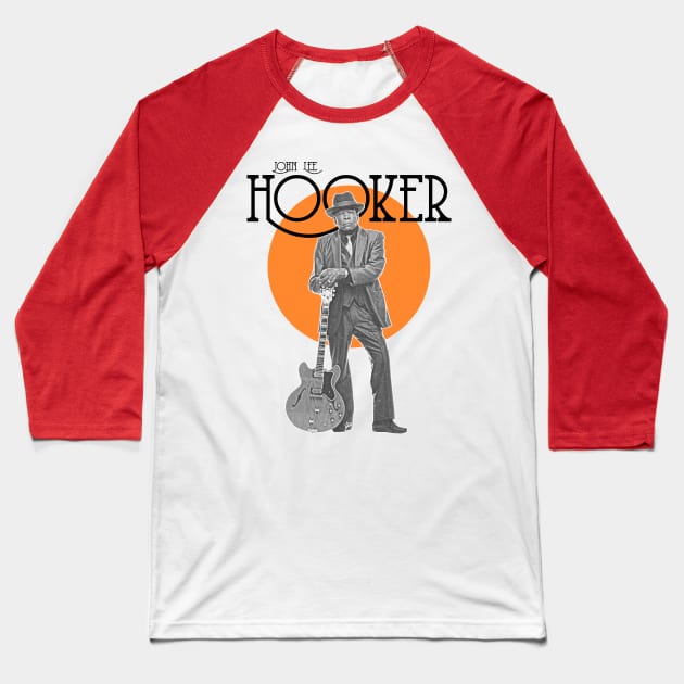John Lee Hooker \\ Retro Blues Icon Tribute Baseball T-Shirt by darklordpug